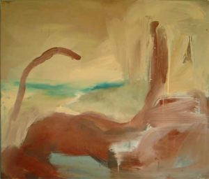 "Negev (Am Toten Meer)"Acryl, Öl und Pigment auf LW85 x 100 cm