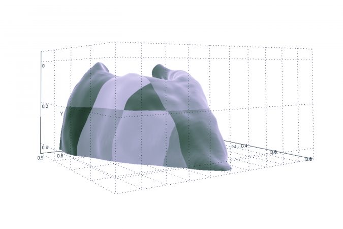 Henry Giggenbach, building Instinct, 2022, Modell 3D gedruckte Skulptur, 50x50x25cm, PLA