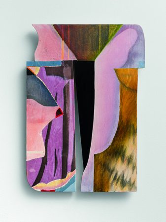Juliane Mahler, Blutmond, 2020, Mixed Media auf Holz, 42 x 34 cm
